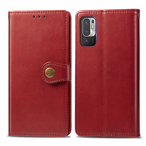 Coque Portefeuille Livre Cuir Etui Clapet S05D pour Xiaomi POCO M3 Pro 5G Rouge