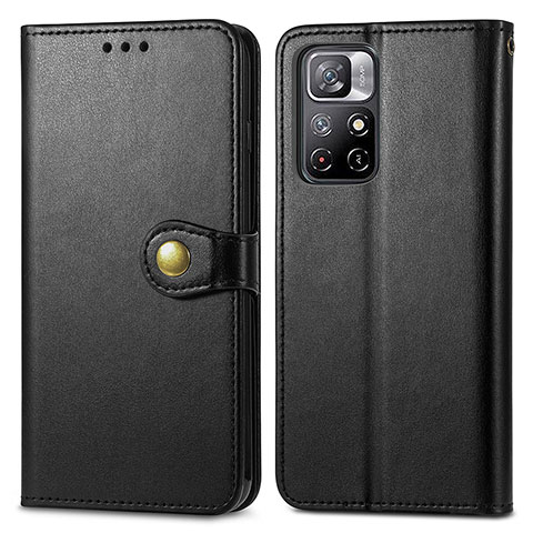 Coque Portefeuille Livre Cuir Etui Clapet S05D pour Xiaomi Poco M4 Pro 5G Noir