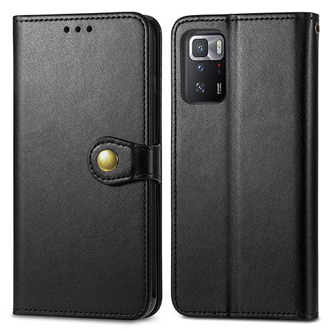 Coque Portefeuille Livre Cuir Etui Clapet S05D pour Xiaomi Poco X3 GT 5G Noir