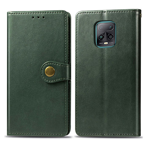 Coque Portefeuille Livre Cuir Etui Clapet S05D pour Xiaomi Redmi 10X Pro 5G Vert