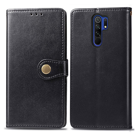 Coque Portefeuille Livre Cuir Etui Clapet S05D pour Xiaomi Redmi 9 Prime India Noir