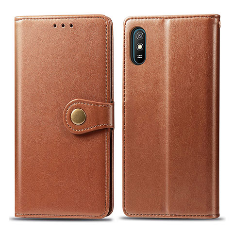 Coque Portefeuille Livre Cuir Etui Clapet S05D pour Xiaomi Redmi 9i Marron