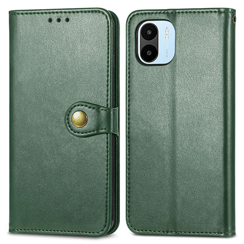 Coque Portefeuille Livre Cuir Etui Clapet S05D pour Xiaomi Redmi A2 Plus Vert