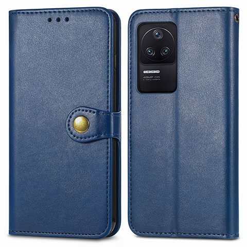 Coque Portefeuille Livre Cuir Etui Clapet S05D pour Xiaomi Redmi K40S 5G Bleu