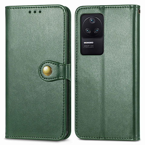 Coque Portefeuille Livre Cuir Etui Clapet S05D pour Xiaomi Redmi K40S 5G Vert