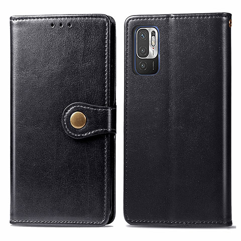 Coque Portefeuille Livre Cuir Etui Clapet S05D pour Xiaomi Redmi Note 10T 5G Noir