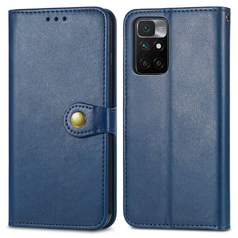 Coque Portefeuille Livre Cuir Etui Clapet S05D pour Xiaomi Redmi Note 11 4G (2021) Bleu