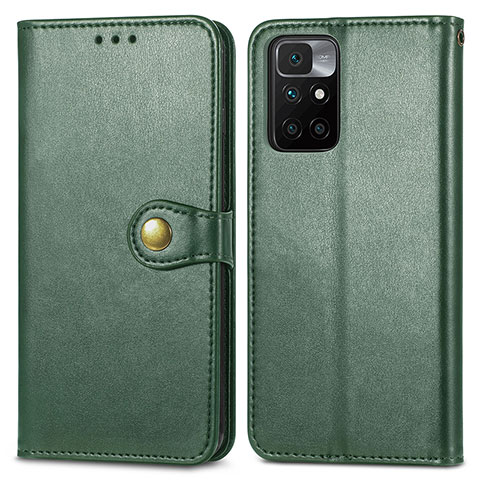 Coque Portefeuille Livre Cuir Etui Clapet S05D pour Xiaomi Redmi Note 11 4G (2021) Vert