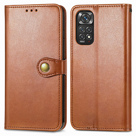 Coque Portefeuille Livre Cuir Etui Clapet S05D pour Xiaomi Redmi Note 12 Pro 4G Marron