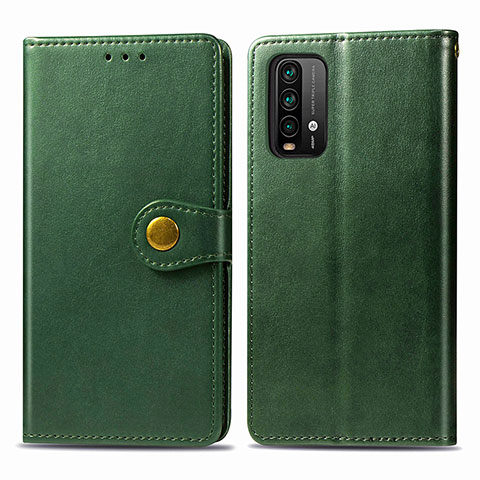 Coque Portefeuille Livre Cuir Etui Clapet S05D pour Xiaomi Redmi Note 9 4G Vert