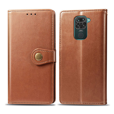 Coque Portefeuille Livre Cuir Etui Clapet S05D pour Xiaomi Redmi Note 9 Marron