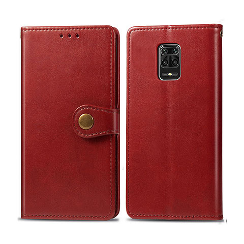 Coque Portefeuille Livre Cuir Etui Clapet S05D pour Xiaomi Redmi Note 9S Rouge