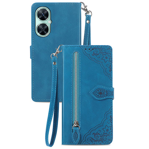 Coque Portefeuille Livre Cuir Etui Clapet S06D pour Huawei Nova 11i Bleu