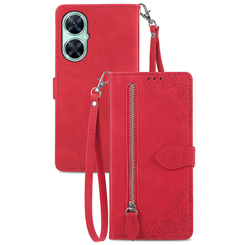 Coque Portefeuille Livre Cuir Etui Clapet S06D pour Huawei Nova 11i Rouge