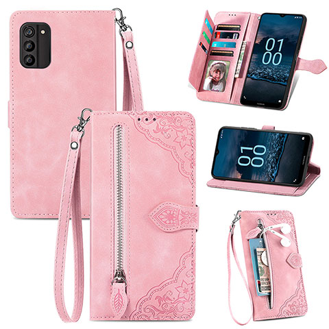 Coque Portefeuille Livre Cuir Etui Clapet S06D pour Nokia G100 Violet