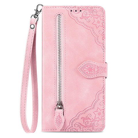 Coque Portefeuille Livre Cuir Etui Clapet S06D pour OnePlus Ace 2V 5G Rose