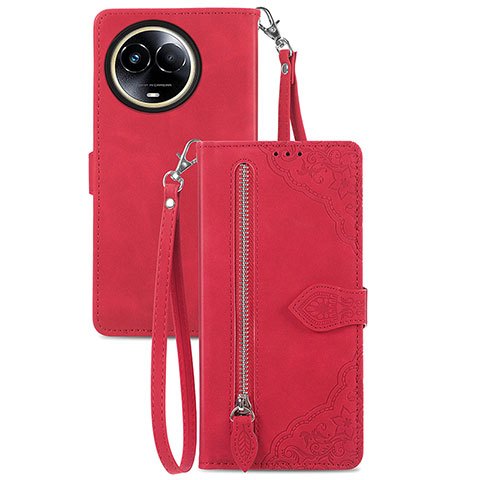 Coque Portefeuille Livre Cuir Etui Clapet S06D pour Realme V50 5G Rouge