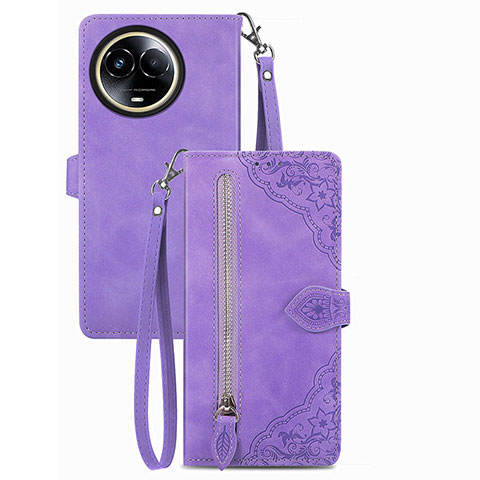 Coque Portefeuille Livre Cuir Etui Clapet S06D pour Realme V50 5G Violet