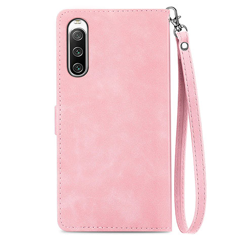 Coque Portefeuille Livre Cuir Etui Clapet S06D pour Sony Xperia 10 IV SOG07 Rose