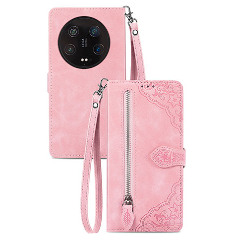 Coque Portefeuille Livre Cuir Etui Clapet S06D pour Xiaomi Mi 13 Ultra 5G Rose