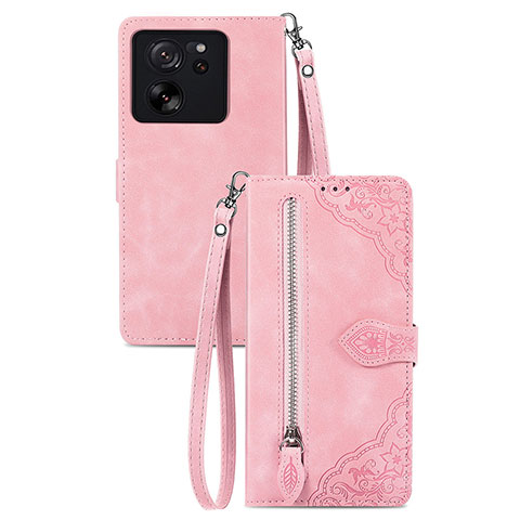 Coque Portefeuille Livre Cuir Etui Clapet S06D pour Xiaomi Mi 13T 5G Rose