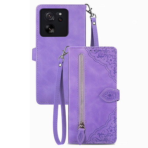 Coque Portefeuille Livre Cuir Etui Clapet S06D pour Xiaomi Mi 13T 5G Violet