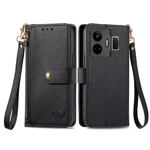 Coque Portefeuille Livre Cuir Etui Clapet S07D pour Realme GT Neo5 240W 5G Noir