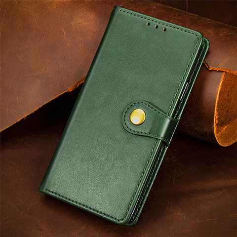 Coque Portefeuille Livre Cuir Etui Clapet S07D pour Sharp Aquos R8s Vert