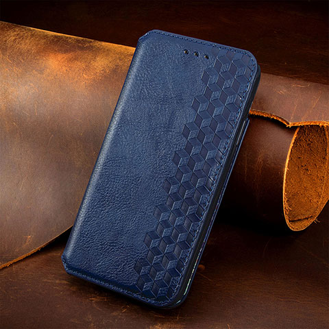Coque Portefeuille Livre Cuir Etui Clapet S08D pour Samsung Galaxy S21 Plus 5G Bleu