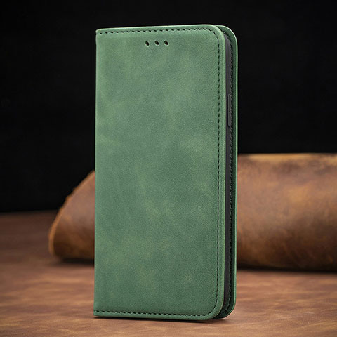 Coque Portefeuille Livre Cuir Etui Clapet S08D pour Xiaomi Redmi 9A Vert