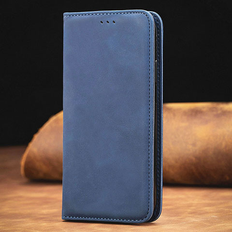 Coque Portefeuille Livre Cuir Etui Clapet S08D pour Xiaomi Redmi Note 10 Pro 4G Bleu
