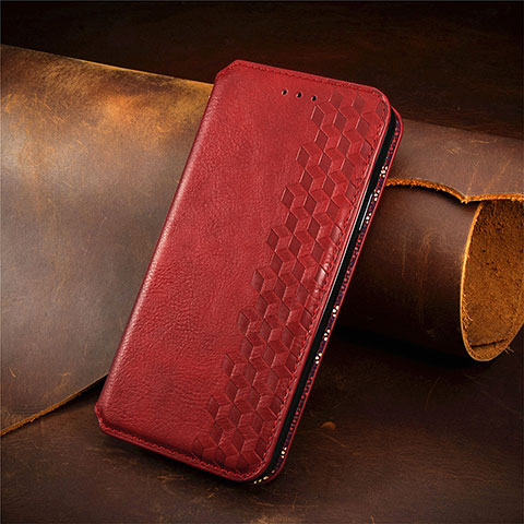 Coque Portefeuille Livre Cuir Etui Clapet S09D pour Xiaomi Poco M5S Rouge