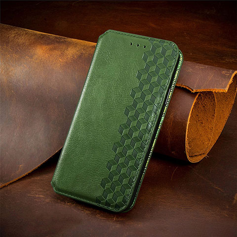 Coque Portefeuille Livre Cuir Etui Clapet S09D pour Xiaomi Redmi K40S 5G Vert