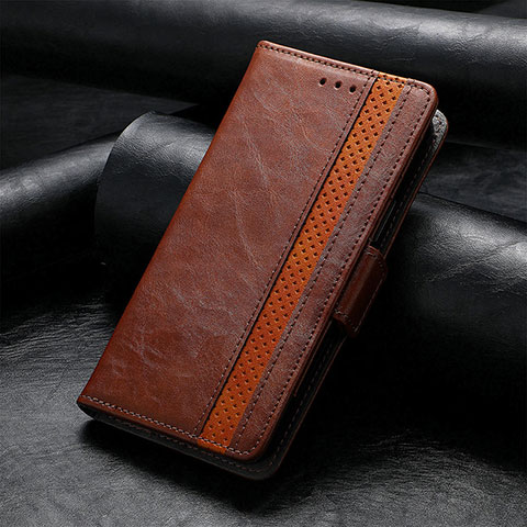 Coque Portefeuille Livre Cuir Etui Clapet S10D pour Xiaomi Redmi K40S 5G Marron