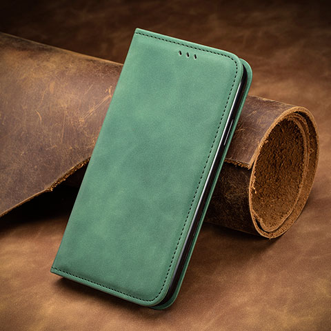 Coque Portefeuille Livre Cuir Etui Clapet S12D pour Huawei Honor X6 5G Vert