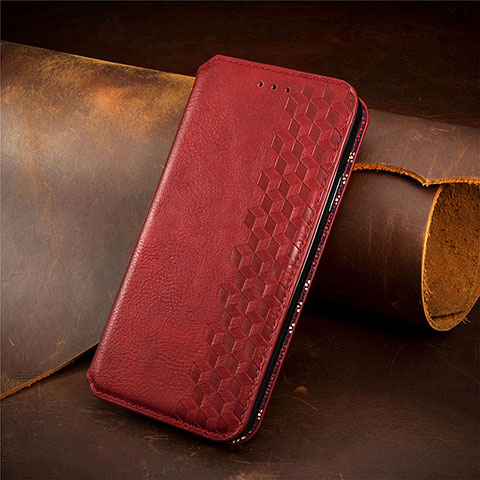 Coque Portefeuille Livre Cuir Etui Clapet S14D pour Google Pixel 7a 5G Rouge