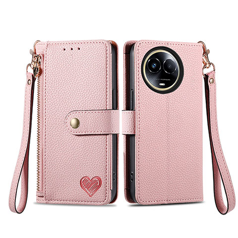 Coque Portefeuille Livre Cuir Etui Clapet S15D pour Realme 11 5G Rose