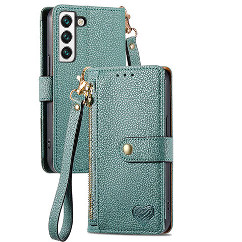 Coque Portefeuille Livre Cuir Etui Clapet S15D pour Samsung Galaxy S24 5G Vert