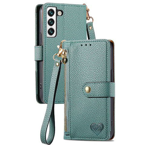 Coque Portefeuille Livre Cuir Etui Clapet S16D pour Samsung Galaxy S22 5G Vert