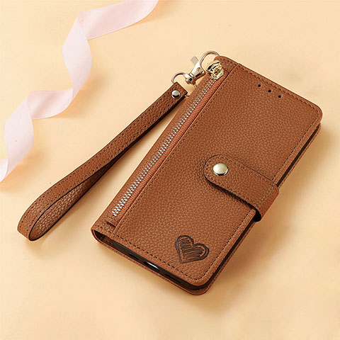 Coque Portefeuille Livre Cuir Etui Clapet S16D pour Samsung Galaxy S22 Ultra 5G Marron