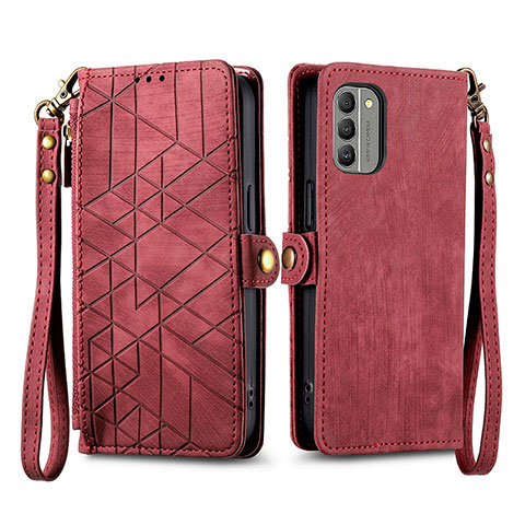 Coque Portefeuille Livre Cuir Etui Clapet S17D pour Nokia G400 5G Rouge