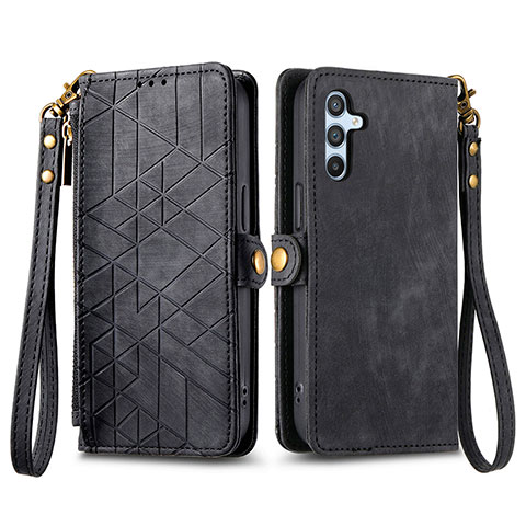 Coque Portefeuille Livre Cuir Etui Clapet S17D pour Samsung Galaxy A34 5G Noir