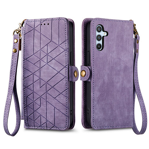 Coque Portefeuille Livre Cuir Etui Clapet S17D pour Samsung Galaxy A34 5G Violet