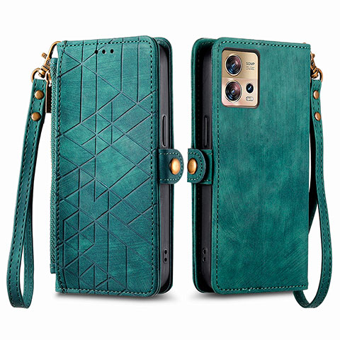 Coque Portefeuille Livre Cuir Etui Clapet S18D pour Motorola Moto Edge 30 Pro 5G Vert