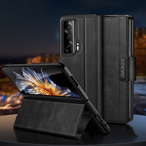 Coque Portefeuille Livre Cuir Etui Clapet SD1 pour Huawei Honor Magic Vs Ultimate 5G Noir