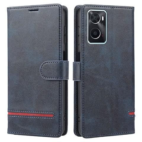 Coque Portefeuille Livre Cuir Etui Clapet SY1 pour Oppo A36 Bleu