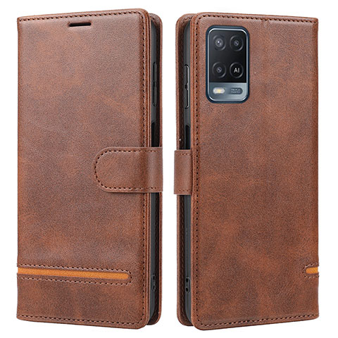 Coque Portefeuille Livre Cuir Etui Clapet SY1 pour Oppo A54 4G Marron