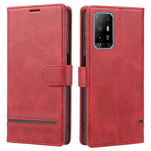 Coque Portefeuille Livre Cuir Etui Clapet SY1 pour Oppo A94 5G Rouge