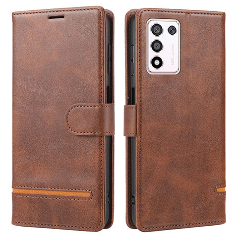 Coque Portefeuille Livre Cuir Etui Clapet SY1 pour Oppo K9S 5G Marron