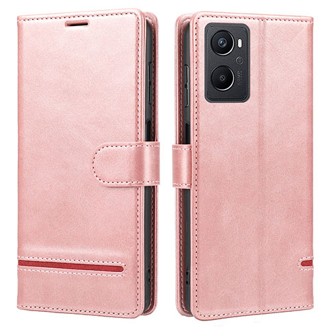 Coque Portefeuille Livre Cuir Etui Clapet SY1 pour Oppo Reno8 Z 5G Rose